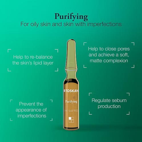 TOSKANI - Purifying Veido Ampulės, 15 x 2 ml