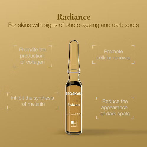 TOSKANI - Radiance Veido Ampulės, 15 x 2 ml
