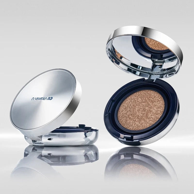 CUSKIN - Vitamin U Cover Fit Cushion SPF50 Kompaktinis Makiažo Pagrindas, 15g + 15g papildymas (Nr. 21)