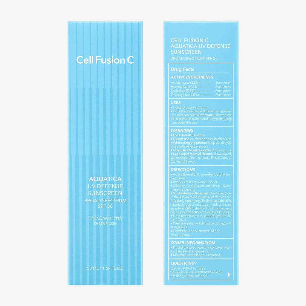 Cell Fusion C - Aquatica Sunscreen SPF50+ Kremas Nuo Saulės, 50ml