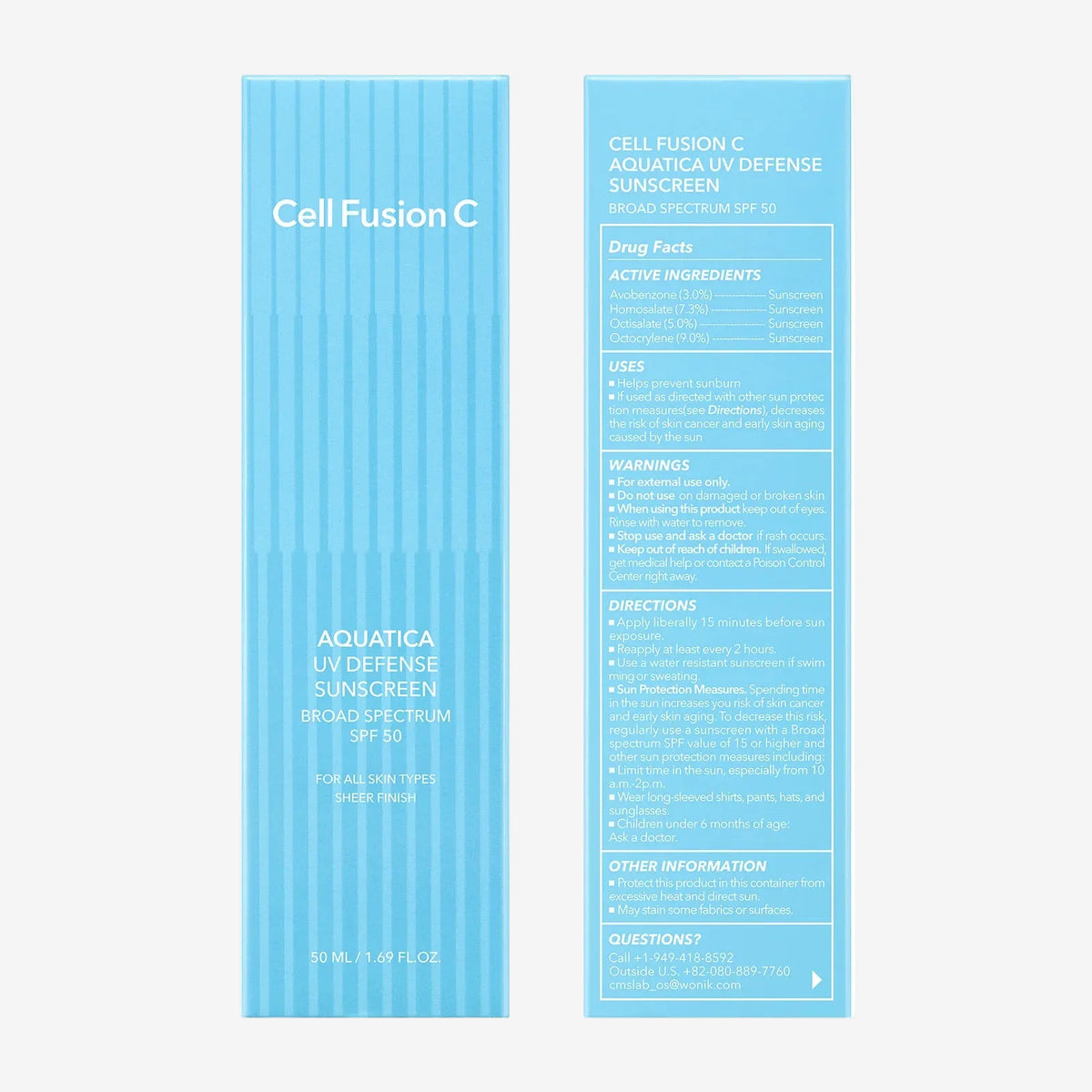 Cell Fusion C - Aquatica Sunscreen SPF50+ Kremas Nuo Saulės, 50ml