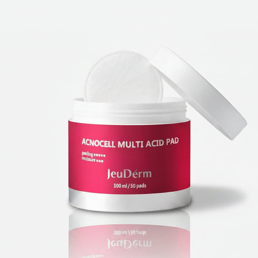 JeuDerm - AcnoCell Multi-Acid Pad Šveičiamieji Padeliai, 50 vnt.